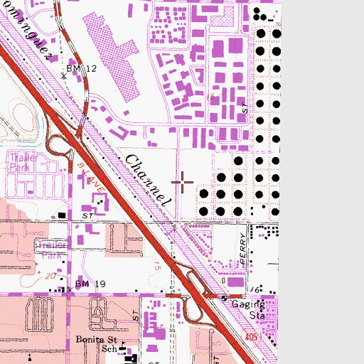 Topographic Map of City of Carson, CA