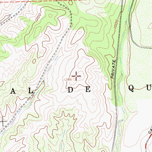 Topographic Map of Corral De Quati, CA