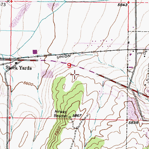 Topographic Map of City of Cedar City, UT