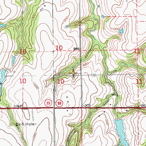 Topographic Map of City of Cedar Valley, OK