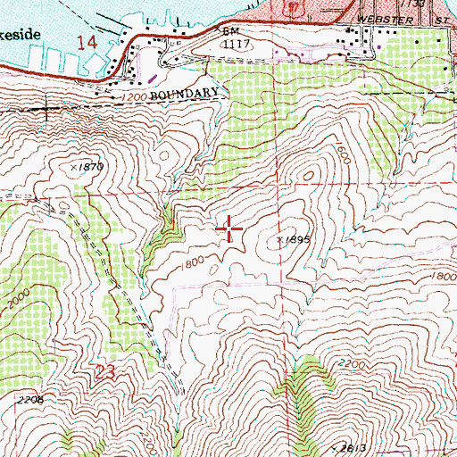 Topographic Map of City of Chelan, WA