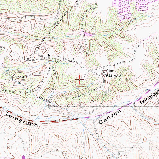 Topographic Map of City of Chula Vista, CA