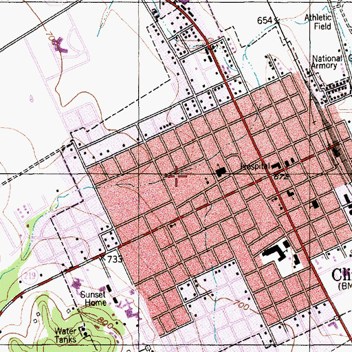 Topographic Map of City of Clifton, TX