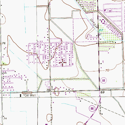 Topographic Map of Villa Verde Census Designated Place, TX