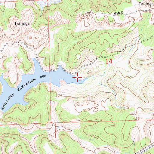 Topographic Map of Wallace Census Designated Place, CA