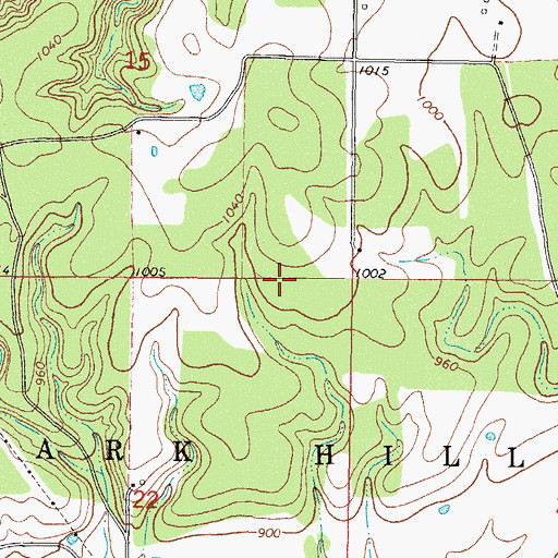 Topographic Map of Welling Census Designated Place, OK