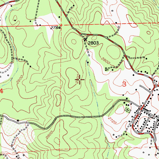 Topographic Map of West Point Census Designated Place, CA