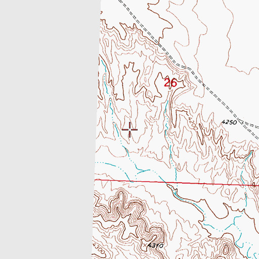 Topographic Map of West River Census Designated Place, WY