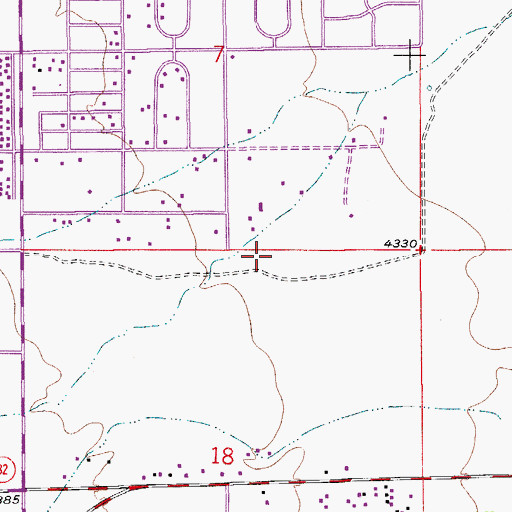Topographic Map of Whetstone Census Designated Place, AZ