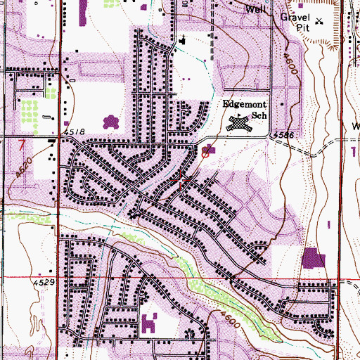 Topographic Map of White City Census Designated Place, UT