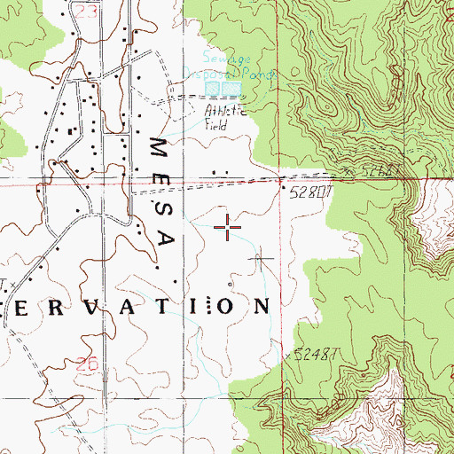 Topographic Map of White Mesa Census Designated Place, UT
