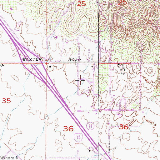 Topographic Map of Wildomar Census Designated Place (historical), CA