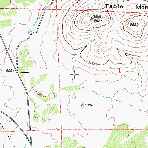 Topographic Map of Williamson Census Designated Place, AZ