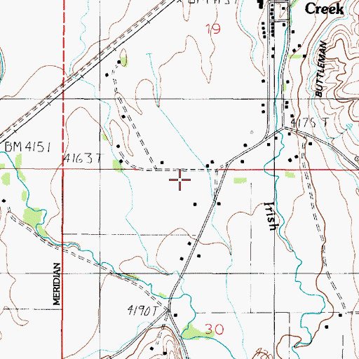Topographic Map of Willow Creek Census Designated Place, MT