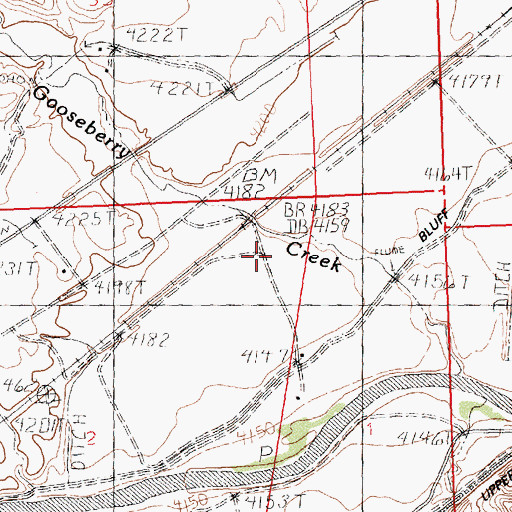 Topographic Map of Winchester Census Designated Place, WY
