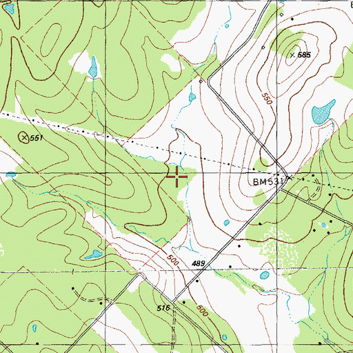 Topographic Map of Wyldwood Census Designated Place, TX