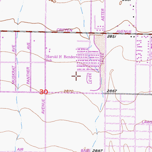 Topographic Map of City of Adelanto, CA