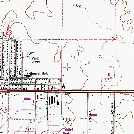 Topographic Map of City of Airway Heights, WA