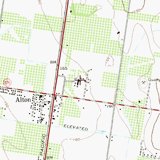 Topographic Map of City of Alton, TX