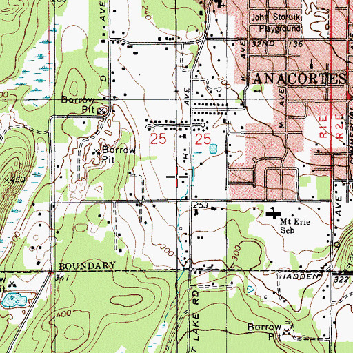 Topographic Map of City of Anacortes, WA