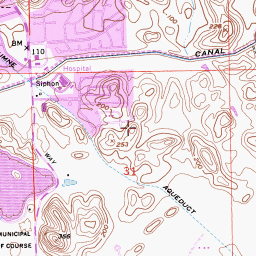 Topographic Map of City of Antioch, CA