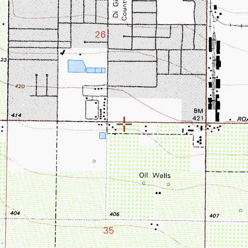 Topographic Map of City of Arvin, CA