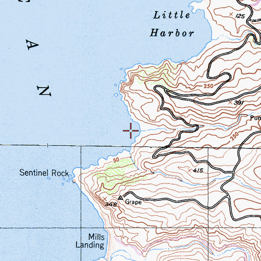 Topographic Map of Cottonwood Canyon, CA