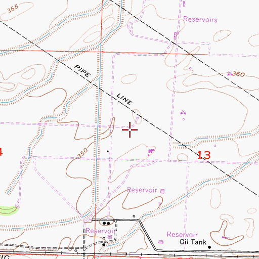 Topographic Map of City of Bakersfield, CA