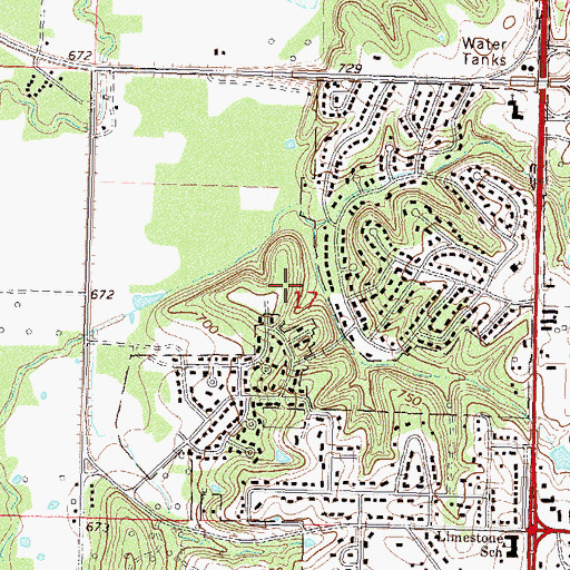 Topographic Map of City of Bartlesville, OK