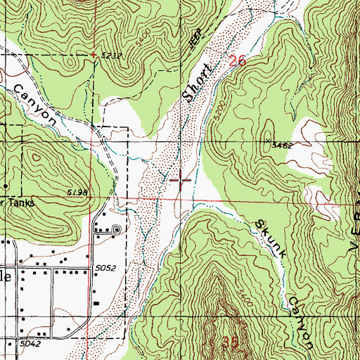 Topographic Map of Skunk Canyon, UT