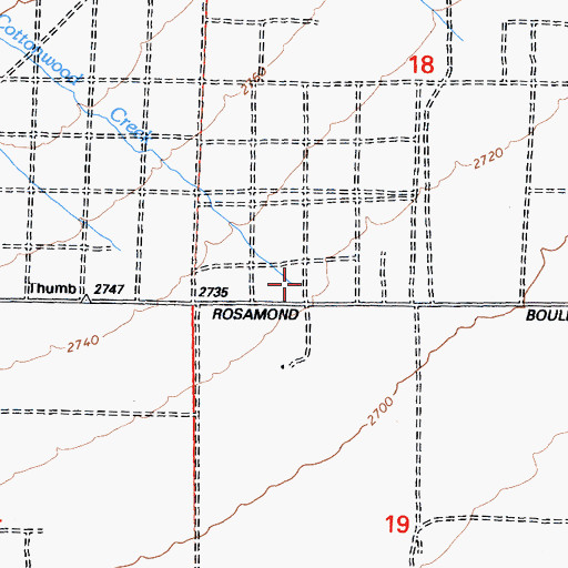Topographic Map of Cottonwood Creek, CA