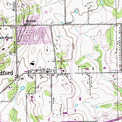 Topographic Map of City of Bedford, TX