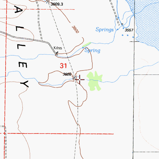 Topographic Map of Cottonwood Creek, CA