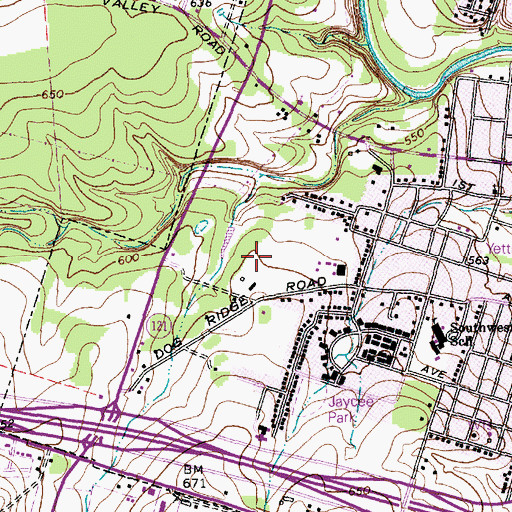 Topographic Map of City of Belton, TX