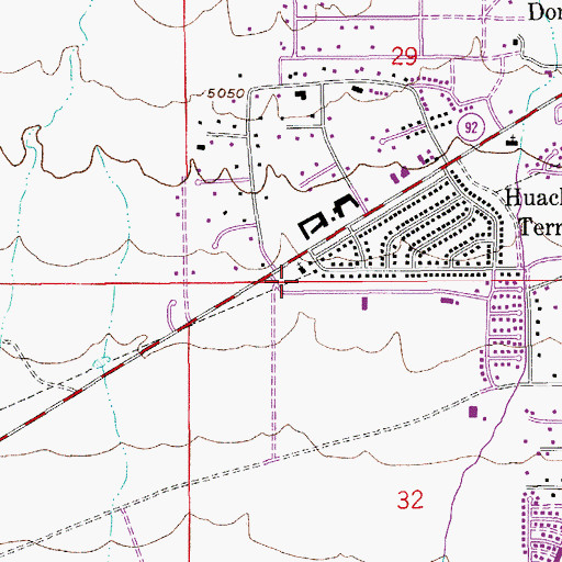 Topographic Map of City of Bisbee, AZ