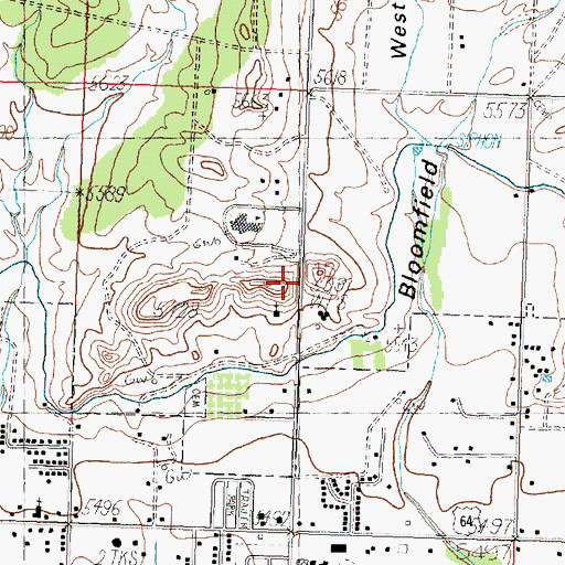 Topographic Map of City of Bloomfield, NM