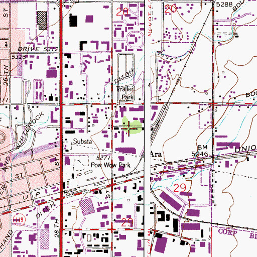 Topographic Map of City of Boulder, CO