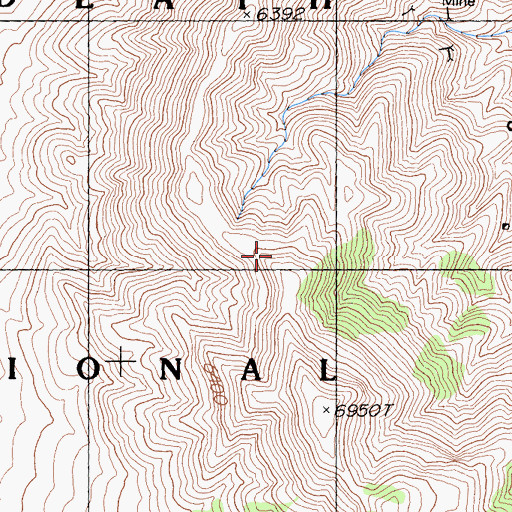 Topographic Map of Cottonwood Mountains, CA