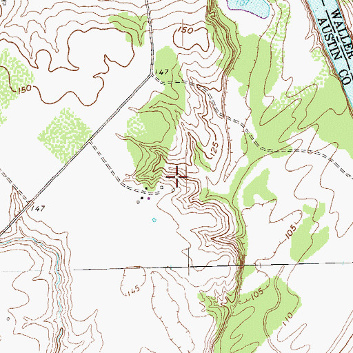 Topographic Map of City of Brazos Country, TX