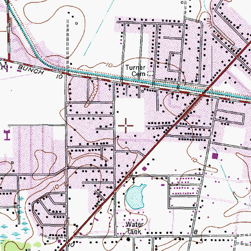 Topographic Map of City of Bridge City, TX