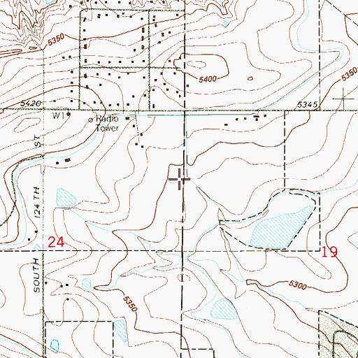 Topographic Map of City of Broomfield, CO