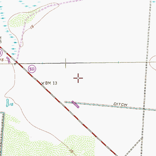 Topographic Map of City of Brownsville, TX