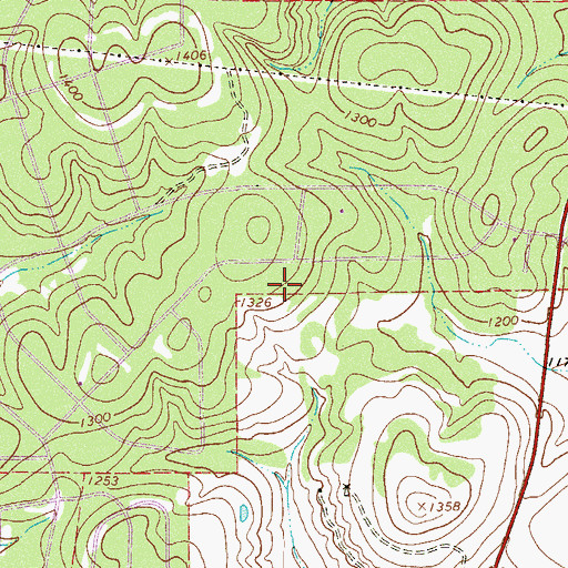 Topographic Map of City of Bulverde, TX