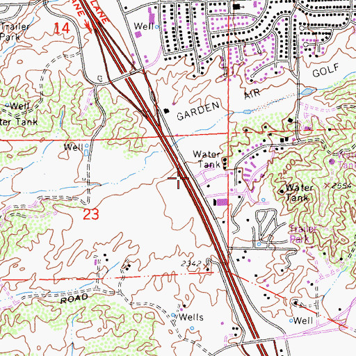 Topographic Map of City of Calimesa, CA
