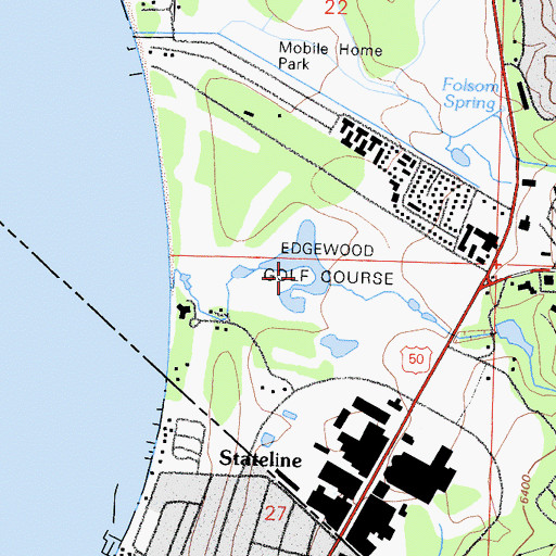 Topographic Map of Stateline Census Designated Place, NV