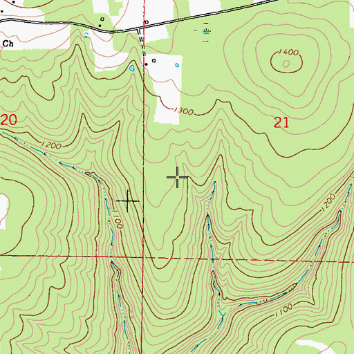 Topographic Map of Stoney Point Census Designated Place, OK