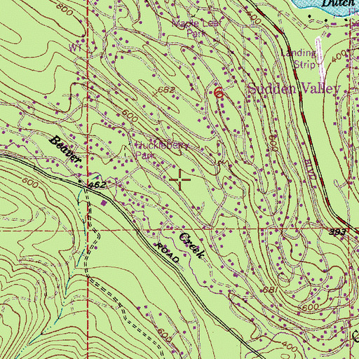 Topographic Map of Sudden Valley Census Designated Place, WA