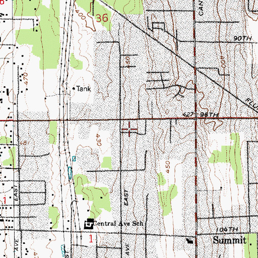 Topographic Map of Summit Census Designated Place, WA