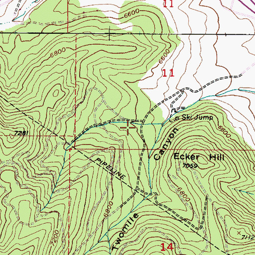 Topographic Map of Summit Park Census Designated Place, UT