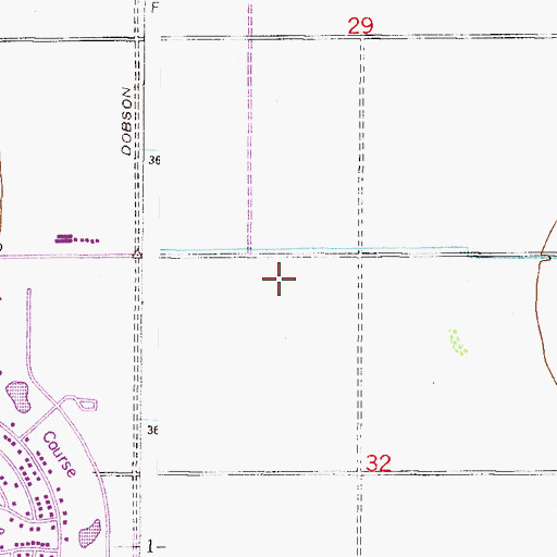 Topographic Map of Sun Lakes Census Designated Place, AZ